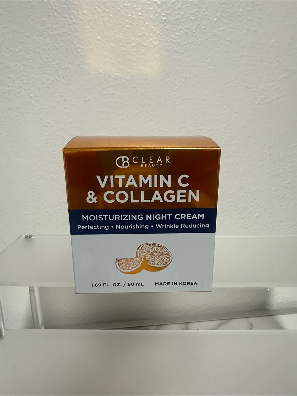 Vitamin C & Collagen Moisturizing Night Cream - Gold/White